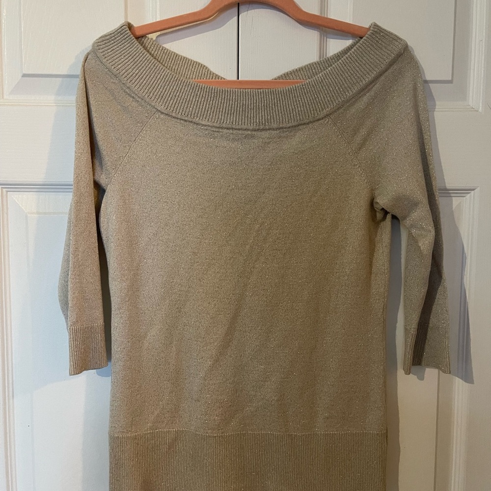 WHBM gold sweater